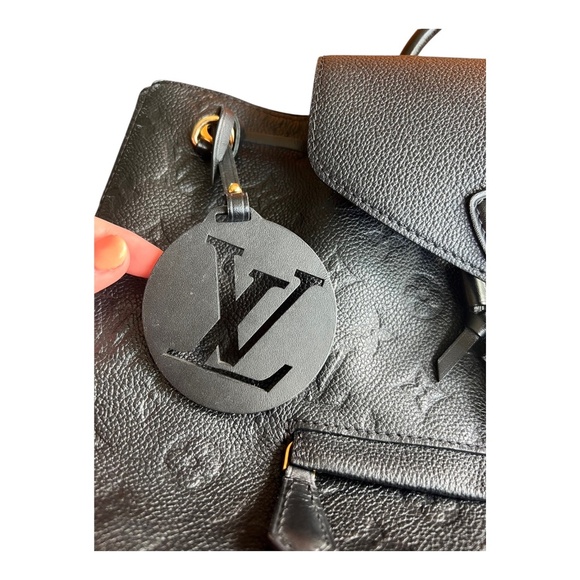 Louis Vuitton Montsouris Monogram Empreinte Embossed Leather Backpack Black - Picture 9 of 13